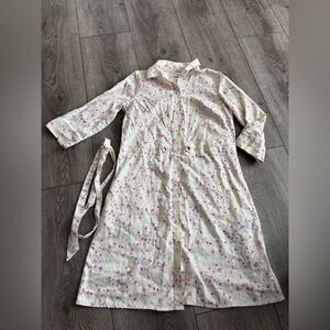 Foxcroft Floral Button-Up Dress with Belt